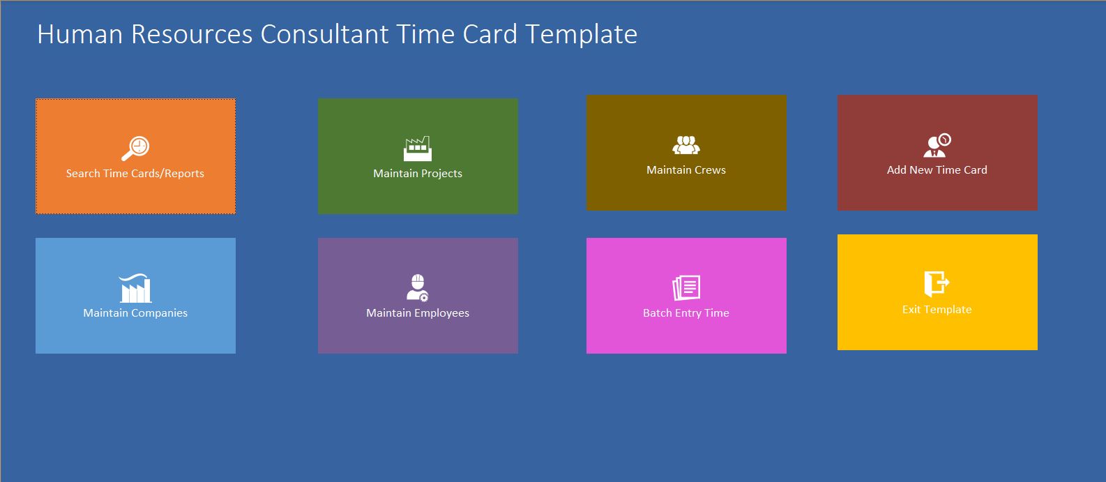 Human Resources Time Hour/Clock Tracking Template | Tracking Database